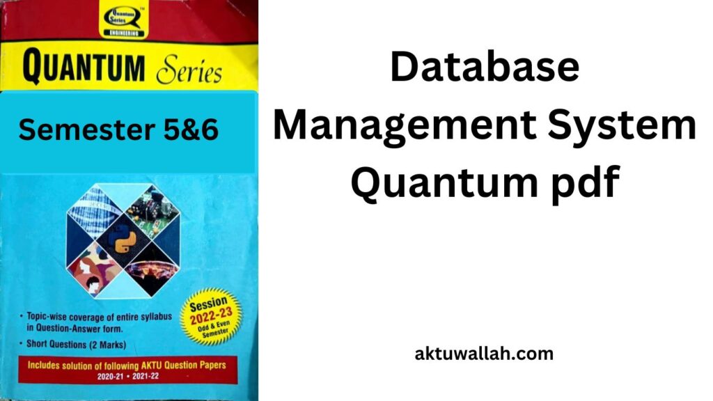 Download Database Management System Quantum pdf.