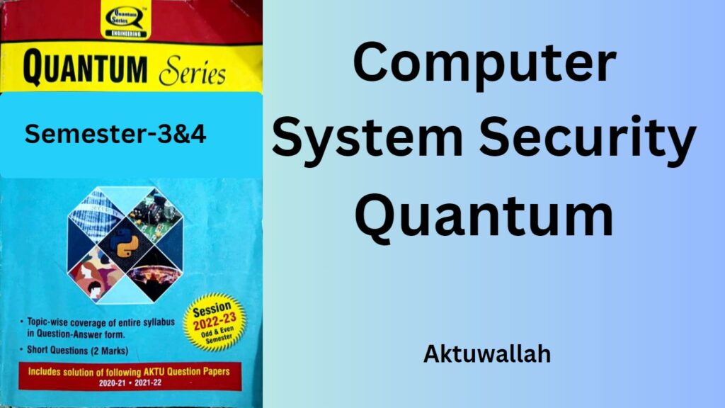 Download Computer System Security Quantum pdf