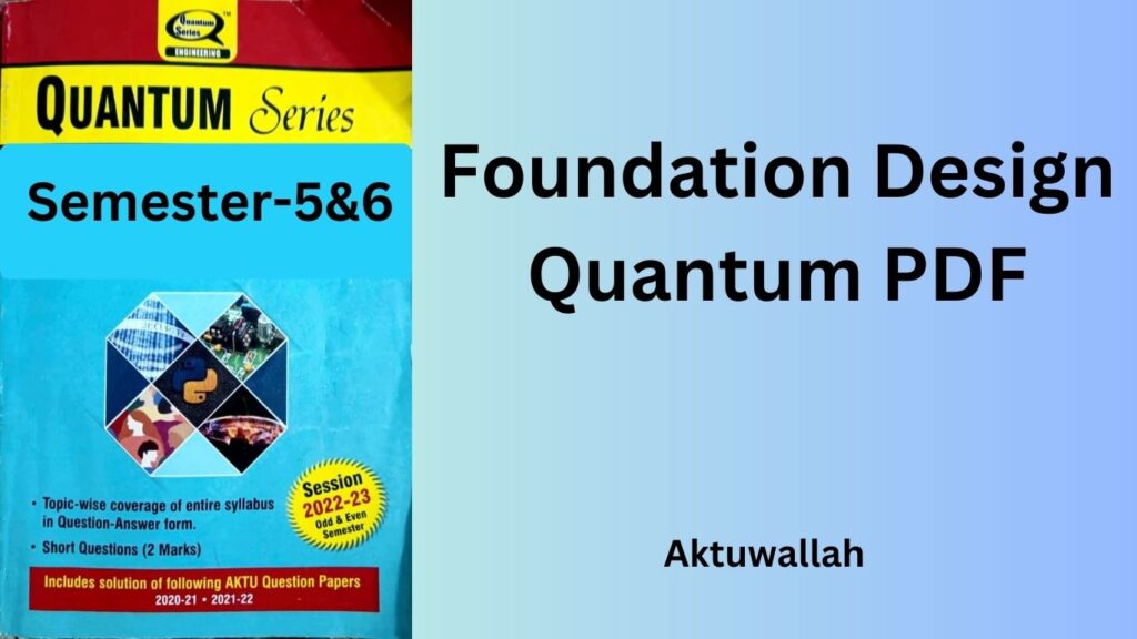 Foundation Design Quantum Pdf