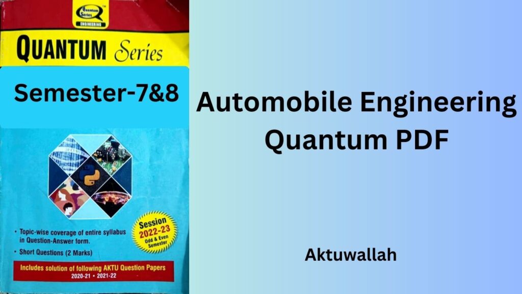 Download Automobile Engineering Quantum Pdf