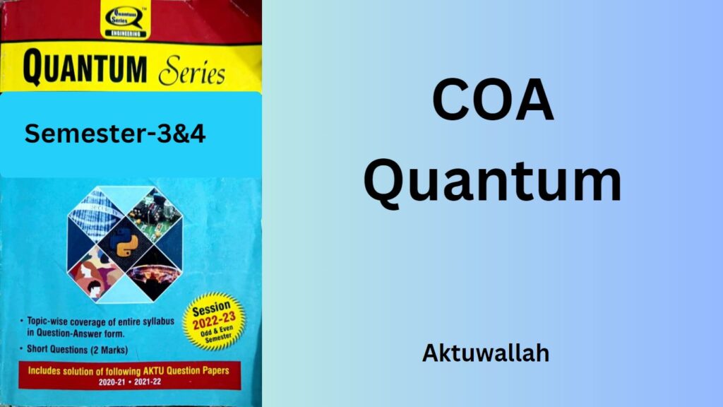 Computer Organization and Architecture Quantum PDF