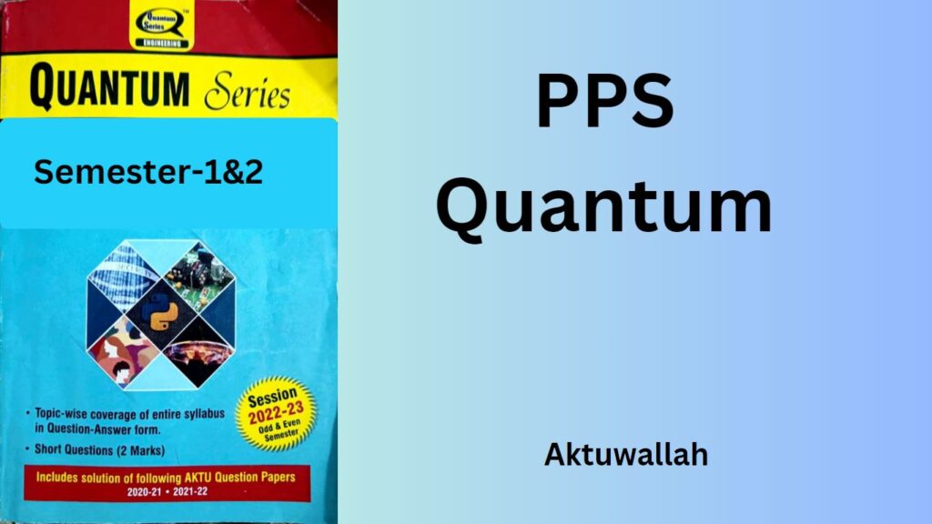 Programming for Problem Solving Quantum PDF