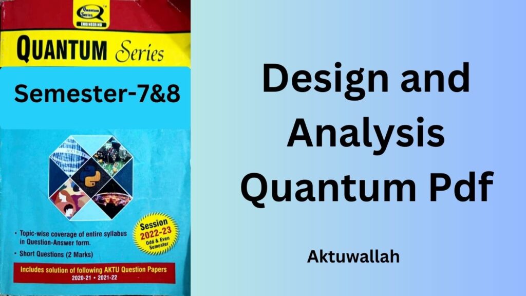 Design and Analysis Quantum Pdf