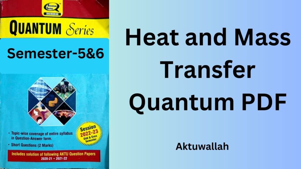 Heat and Mass Transfer Quantum PDF