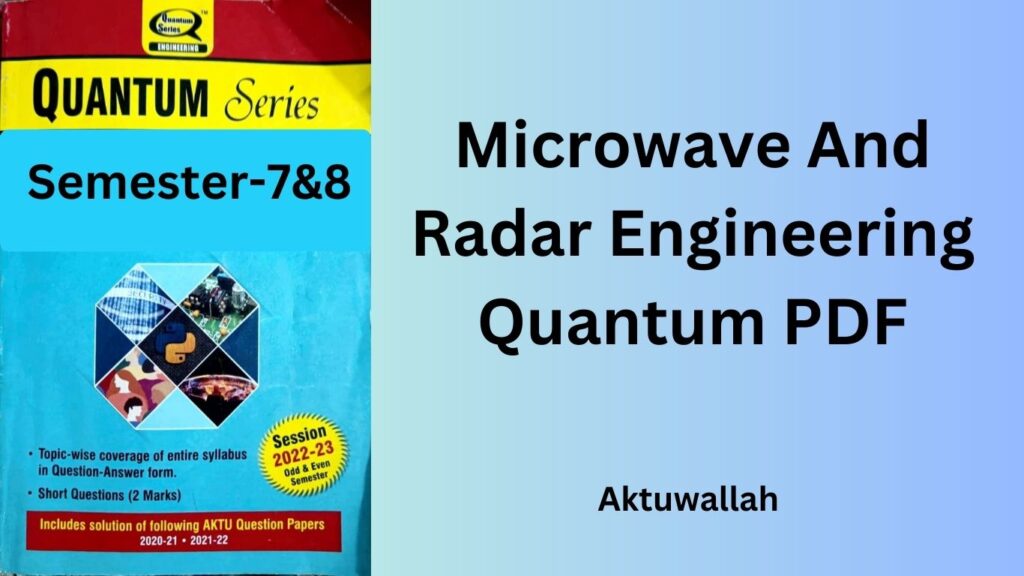 Download Microwave And Radar Engineering Quantum