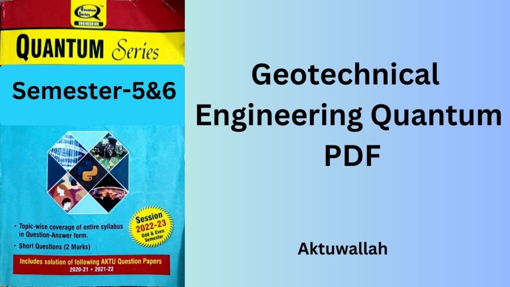 Download Geotechnical Engineering Quantum PDF