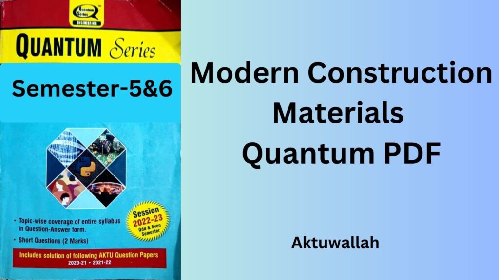 Modern Construction Materials Quantum PDF