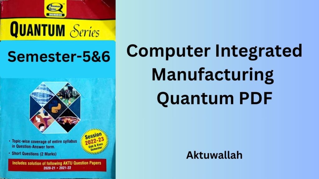 Computer Integrated Manufacturing Quantum PDF