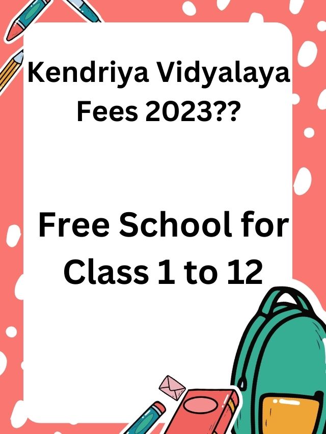 KVS fees structure 2023-2024