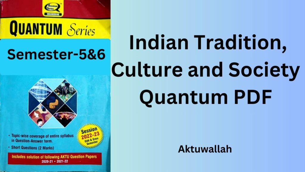 Indian Tradition, Culture and Society Quantum PDF