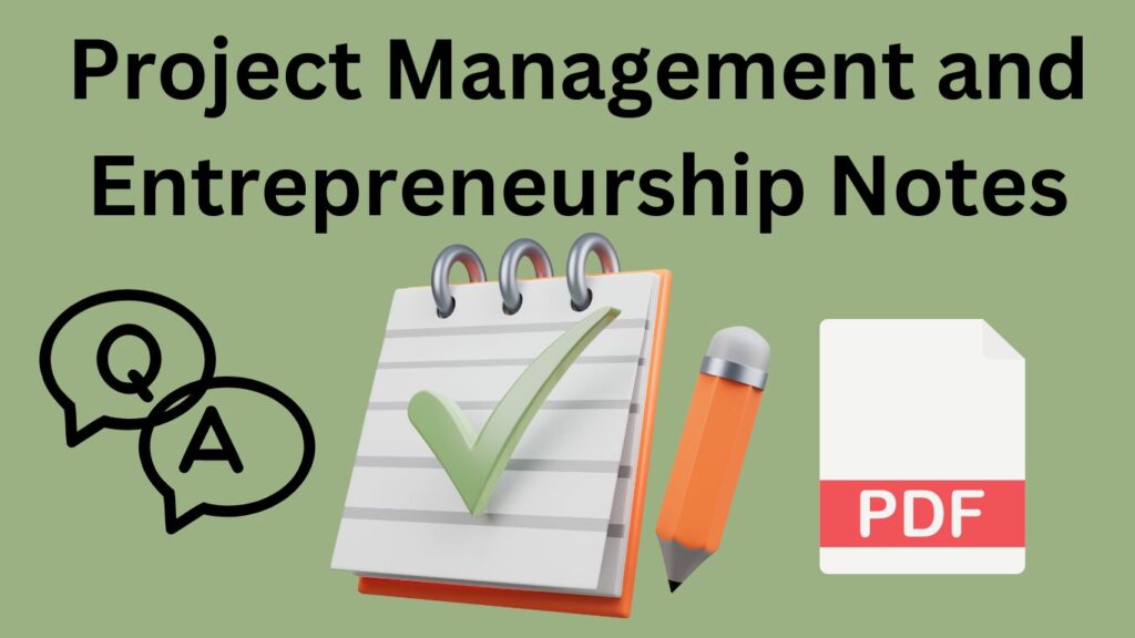 project management and entrepreneurship notes aktu